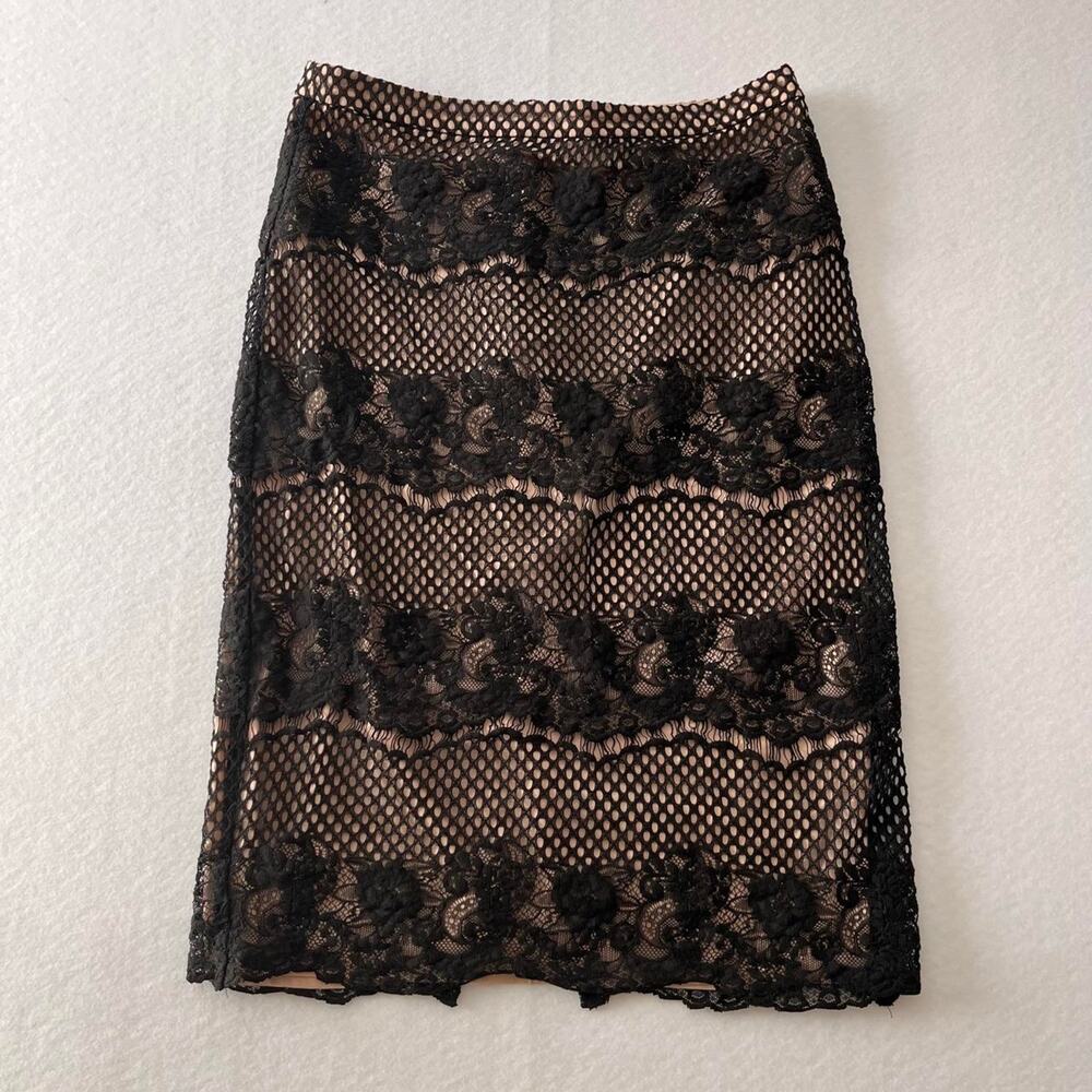 Eva mendes black lace midi
